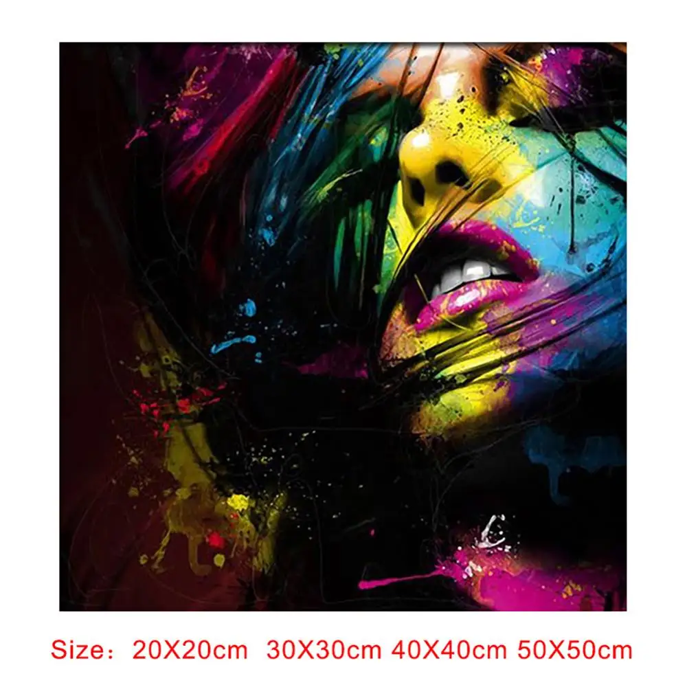 Декоративная картина без рамки красочная фотография с закрытым глазом | Дом и сад