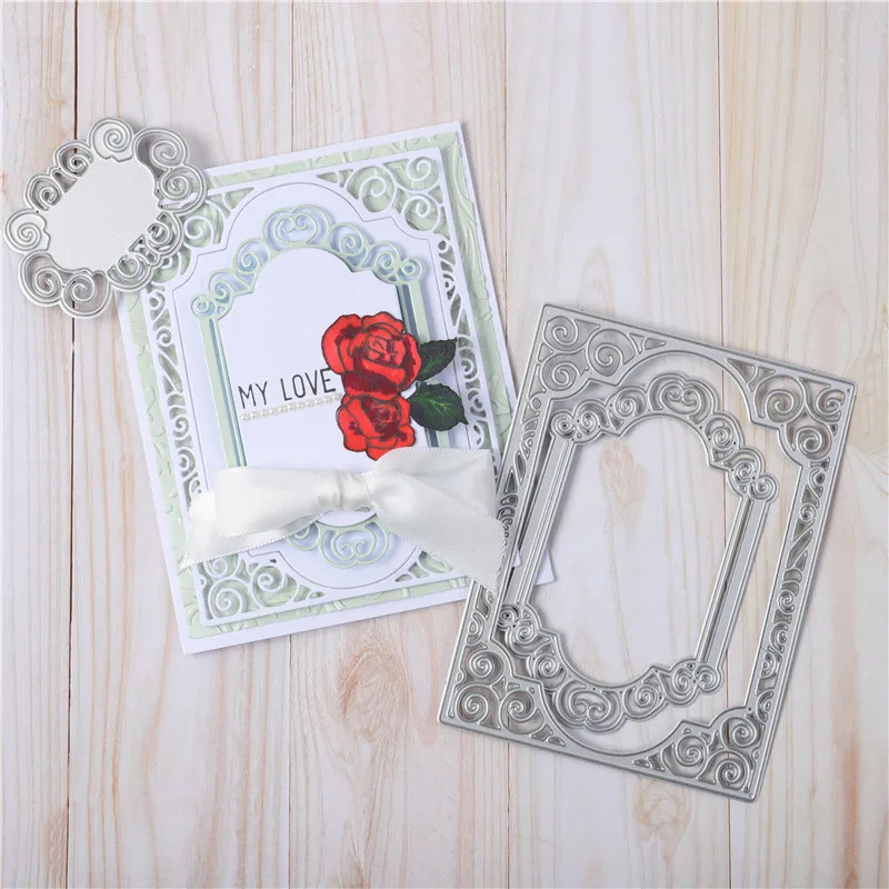 DiyArts 2020 New Lace Frame Cutting Dies Metal Scrapbooking Album Card Making Embossing Stencil Cuts Decoration | Дом и сад