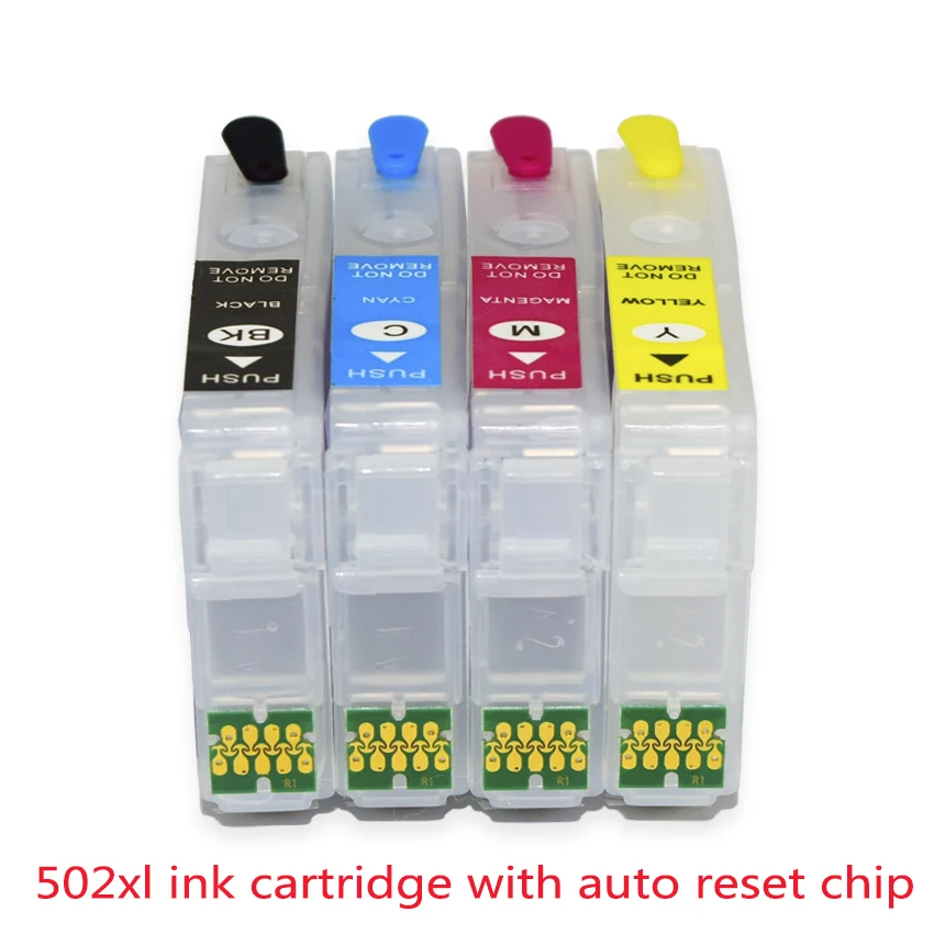 Cartridge ARC chip Европа T502 502XL T02W1-T02W4 Refillable патрон чернил для принтера Epson XP-5100 XP-5105 WF-2860 WF-2865 XP5100 5105 2860 2865 принтеры - Цвет: Cartridge ARC chip