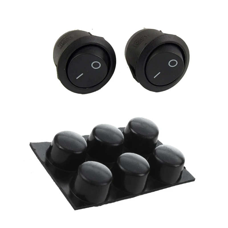 3 шт черные круглые детали: 2 ВКЛ/ВЫКЛ терминал кулисный переключатель spst и 1