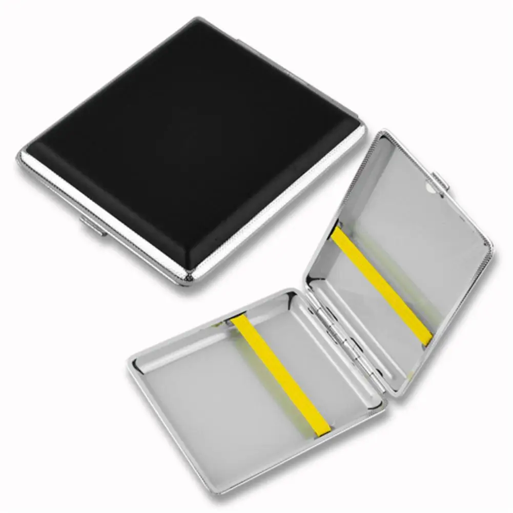 Элегантный популярный Карманный кожаный и металлический держатель коробка для