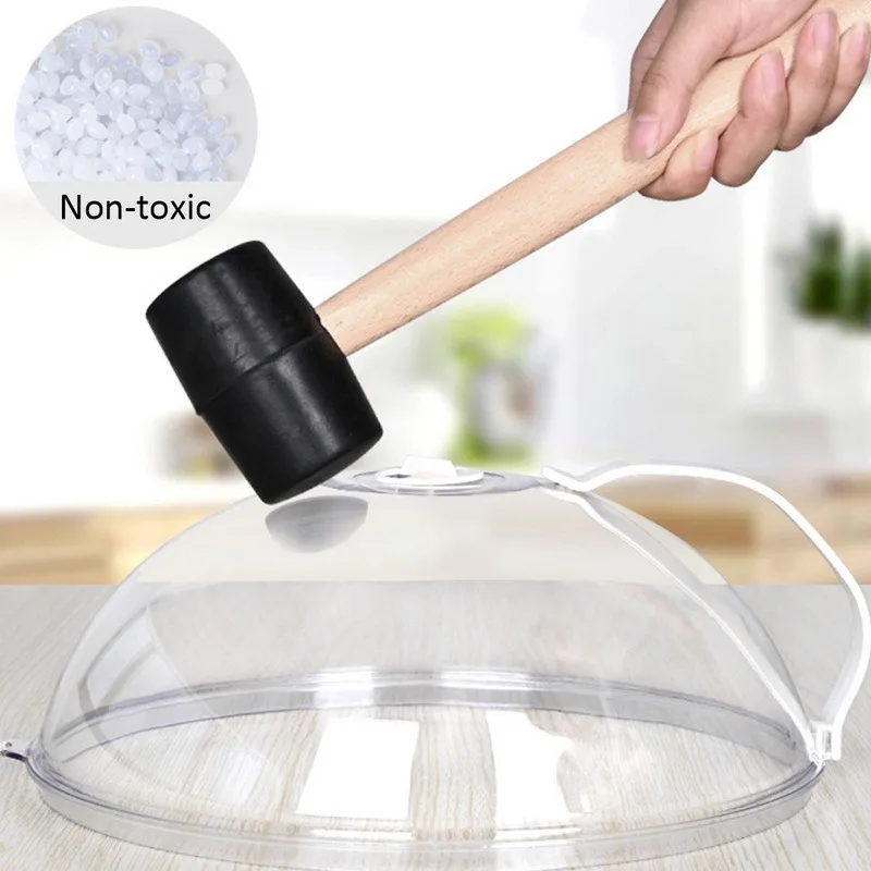 

Microwave Oven Food Cover Transparent Anti Sputtering Cover Handle Reusable Airtight Food Covers Home Handle Heat Resistant Lid