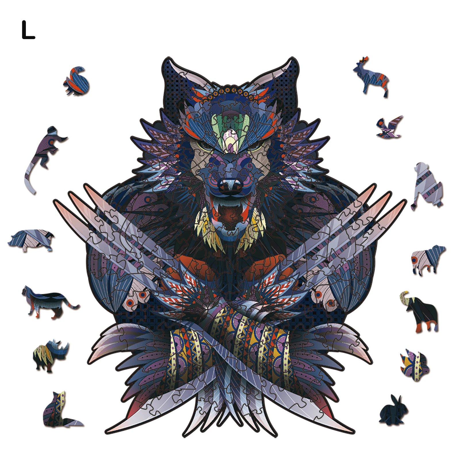 Уникальные загадочные Пазлы деревянный пазл животное Shape волк лиса сова коала