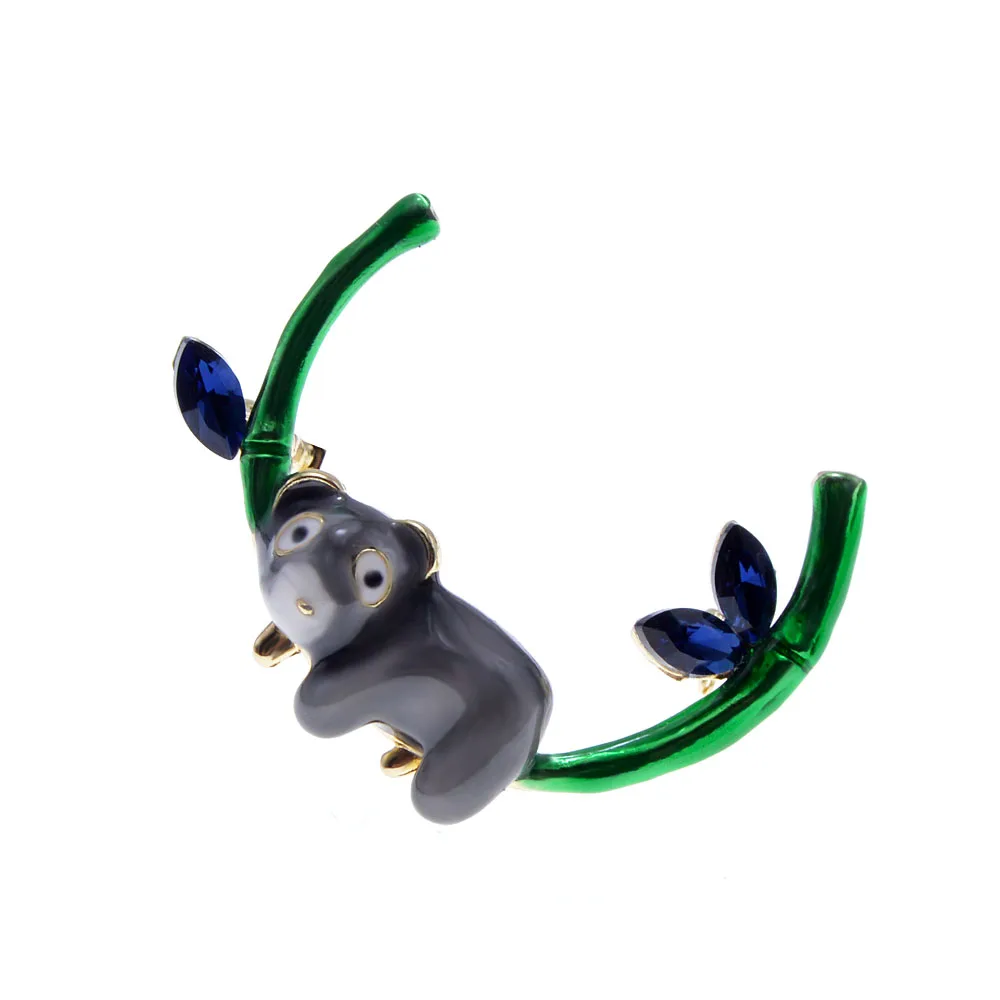 YoungTulip симпатичная эмалированная коала Брошь унисекс с украшением в виде