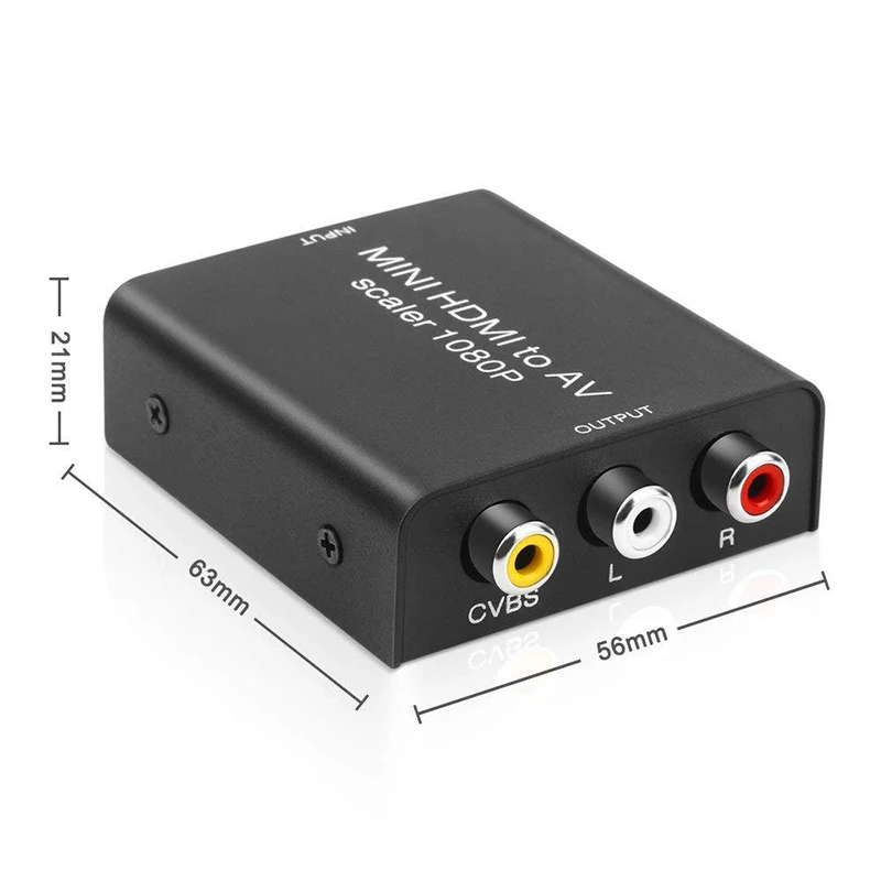 Новый металлический HDMI к RCA конвертер адаптер CVBS К AV скейлер 1080P для PS3 Xbox 360 HDTV| |