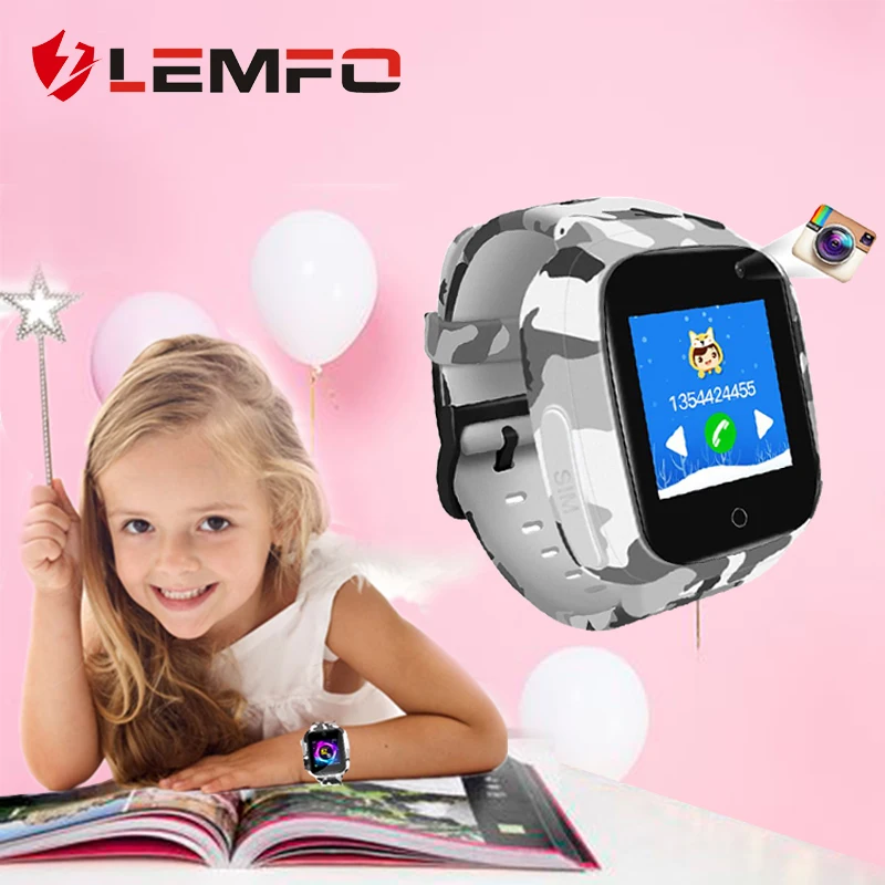 LEMFO Lec2 sim карта gps Wifi Детские умные часы IP67 водонепроницаемый голосовой чат камера