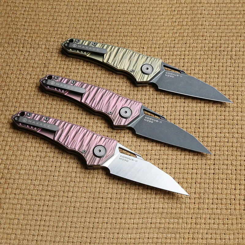 Складной нож MAXACE штатив с большим пальцем лезвие M390 титановая ручка для кемпинга