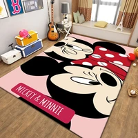 mickey mouse baby play mat geometry carpet for living room bedside large children play area rug kids room crawl