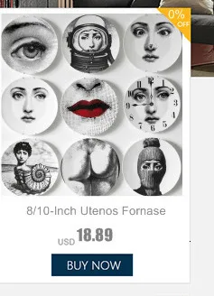 Италия Fornasetti тарелки декоративная тарелка на стену винтажная художественная 8 дюймов настенная подвесная тарелка