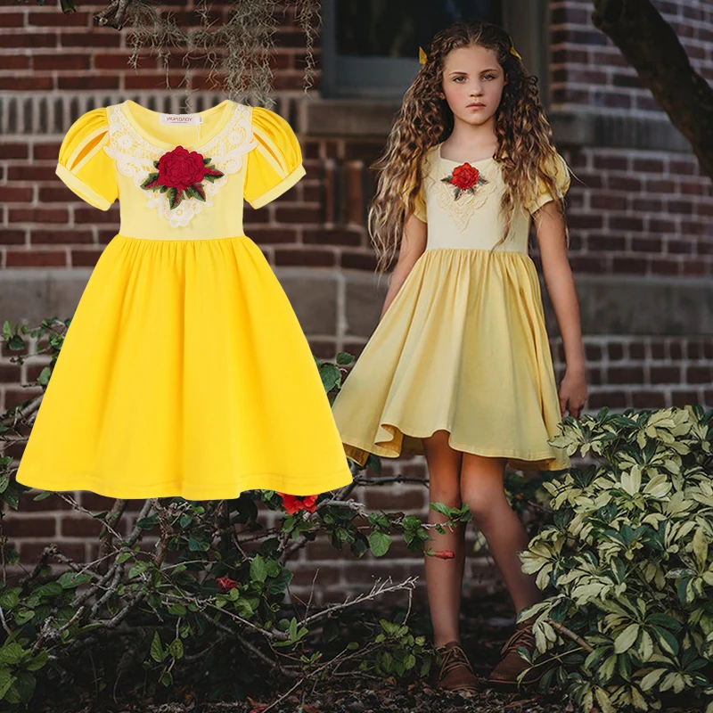 Длинные платья для девочек Disney Детские элегантные праздвечерние чные принцессы