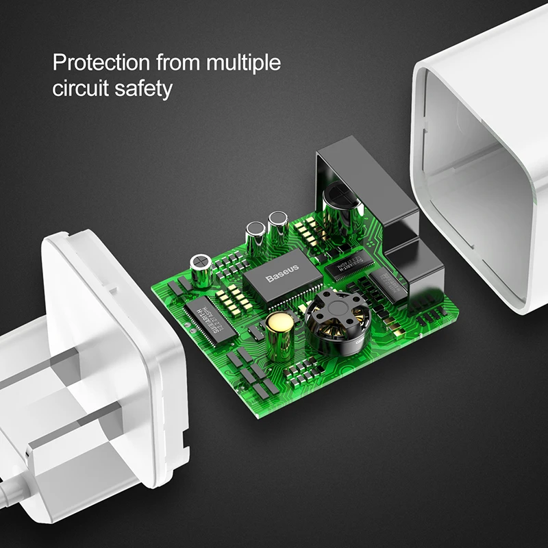 Baseus 24 Вт Быстрая зарядка 3,0 USB зарядное устройство QC3.0 настенный мобильный телефон зарядное устройство для iPhone X Xiaomi Mi 9 Планшет iPad ЕС QC Быстрая зарядка
