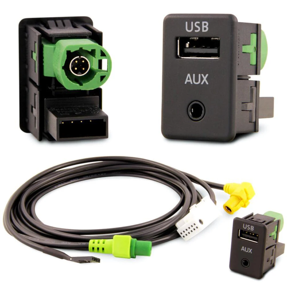 Автомобильный аудио RCD510 RNS315 AUX USB переключатель адаптер для Volkswagen Passat Polo CC Golf|aux