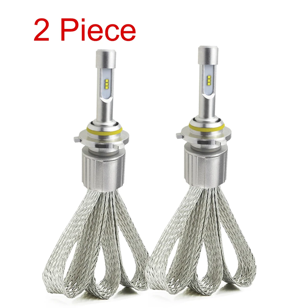 2Piece Gzsimeway H7 светодиодная лампа H11 H1 H3 9005 880 H8 9012 H4 Hi/Lo светодиодные фары H9 881 лампы ZES Чип 6000K HB3 Автомобильные фары - Испускаемый цвет: 2Piece