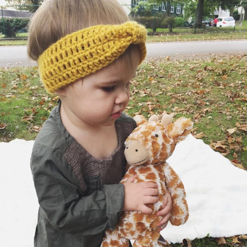 Повязка на голову для маленьких девочек вязаная крючком повязка новорожденных