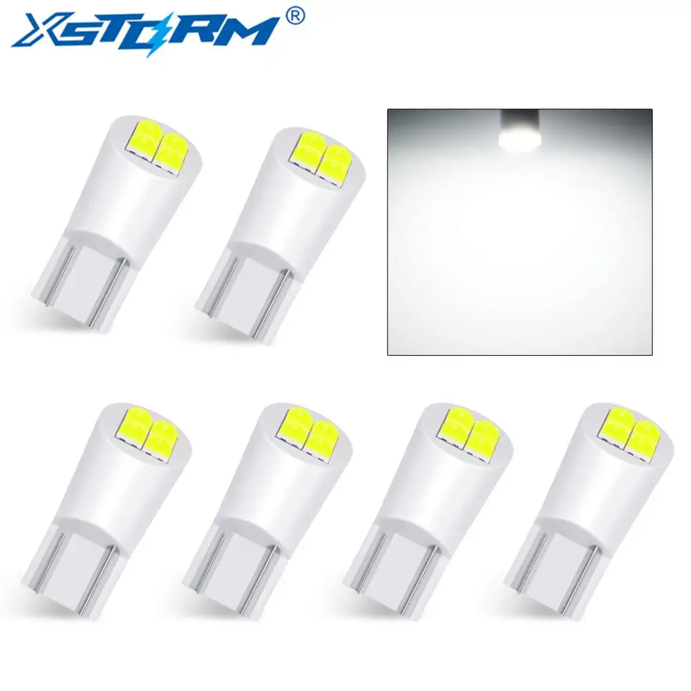 

6 шт., Сверхъяркие светодиодные лампы для салона автомобиля T10 W5W 194 168