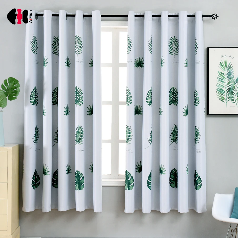 Шторы с китайским банановым принтом для детской комнаты 1 шт. W100xL200cm маленькие