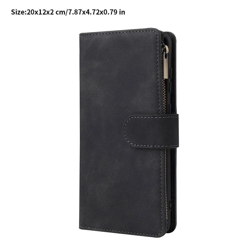 

High Grade Flip Leather Wallet Case Phone Flip Cover PU Zipper Protective Cover With Card Holder Compatible With Samsung S20