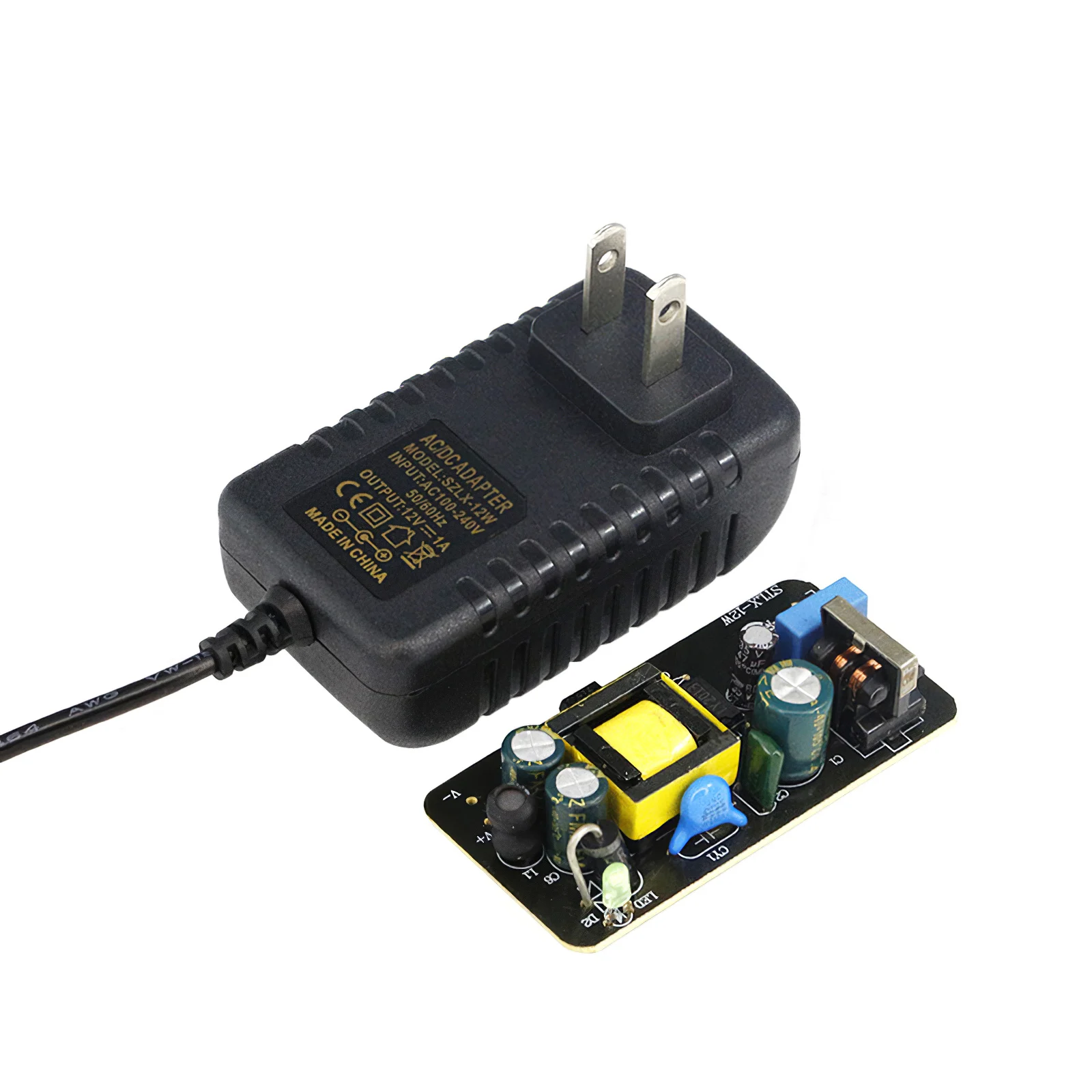 

Direct Current 12V 1A Power Supply Adapter Safe Switch Adapter Practical 12V Charger For Fans Thick Copper Wire