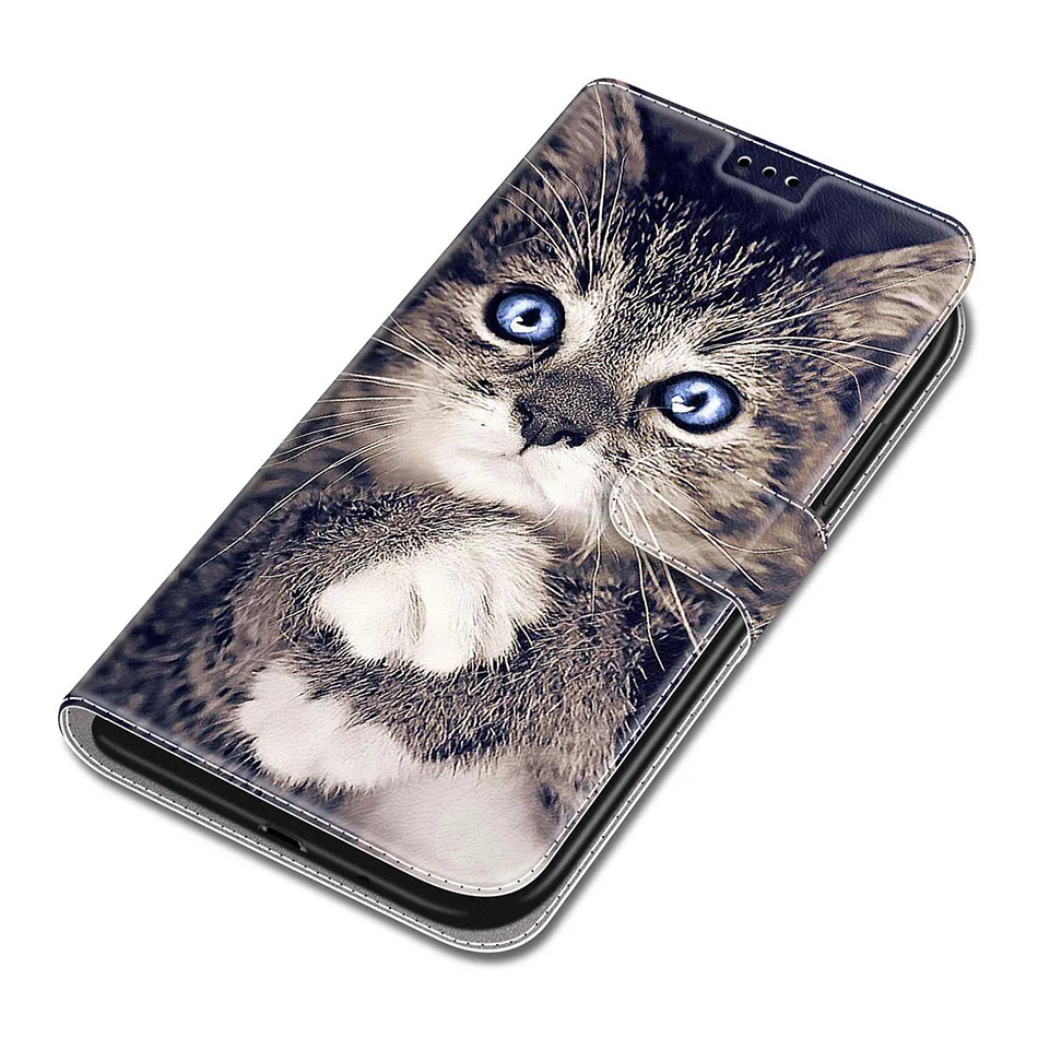 Colored Painted Magnetic Flip Wallet Case For Samsung Galaxy S7 S8 S9 Plus S10 S20 FE S21 Ultra Card Slots Phone Book Cover Etui