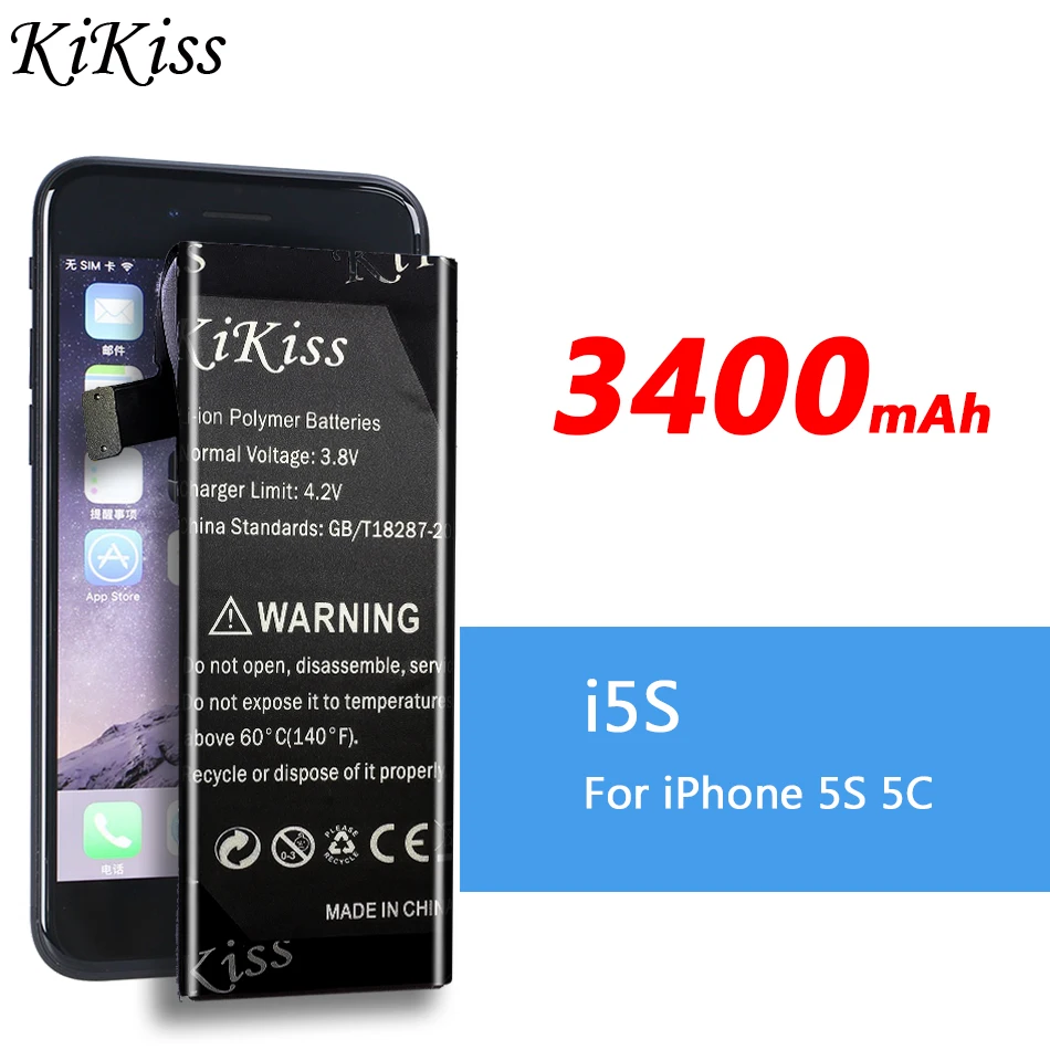 Бесплатный инструмент KiKiss батарея для iPhone 4/4S/5/5S/5C запасная батарея для мобильного телефона для Apple iPhone 4 4S 5 5S 5C батарея