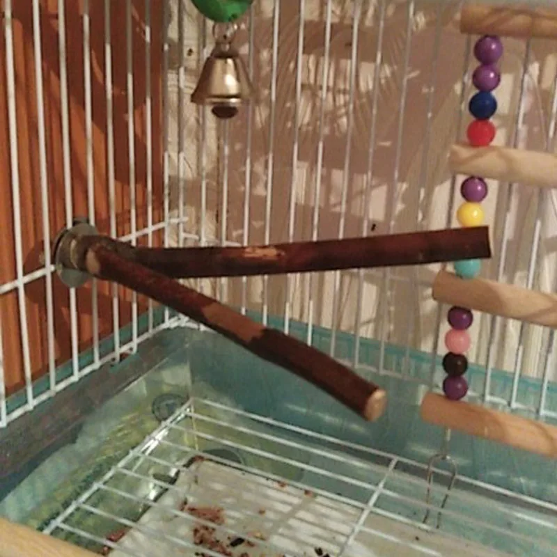 Висячая стойка для домашних животных с попугаем деревянная игрушка птиц стоящая