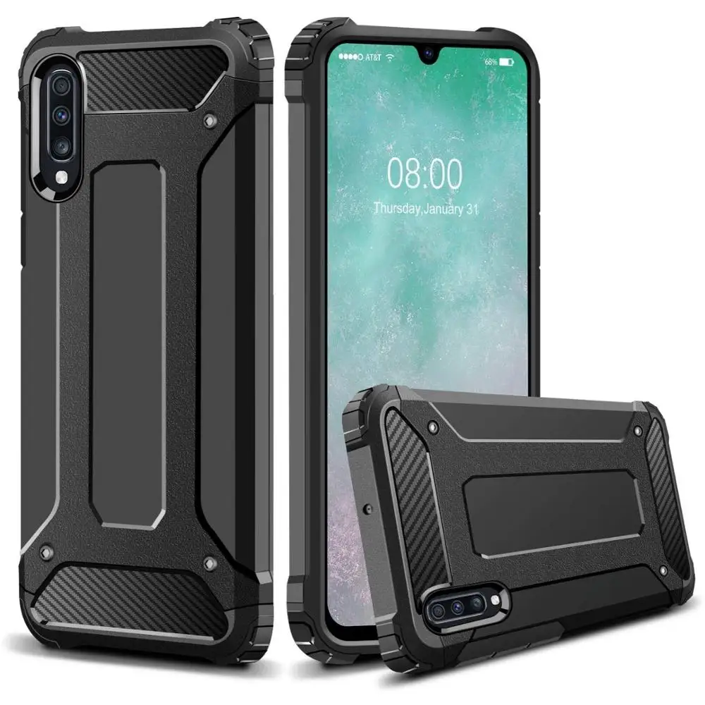 Гибридный армированный чехол для Samsung Galaxy A51 A71 A50 A70 A81 A91 A21 A01 A10 A20 E A30 S A7 A9 A8 A6 J4 J6 Plus
