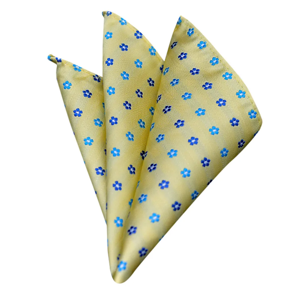 Роскошный мужской платок с цветочным принтом в полоску деловое карманное