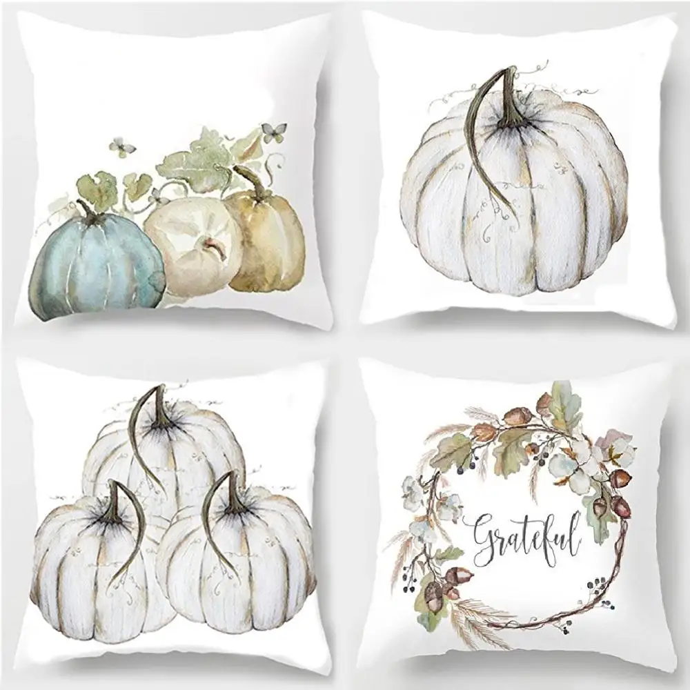 Искусственная Подушка 45*45 см с рисунком тыквы из полиэстера|Наволочка| |