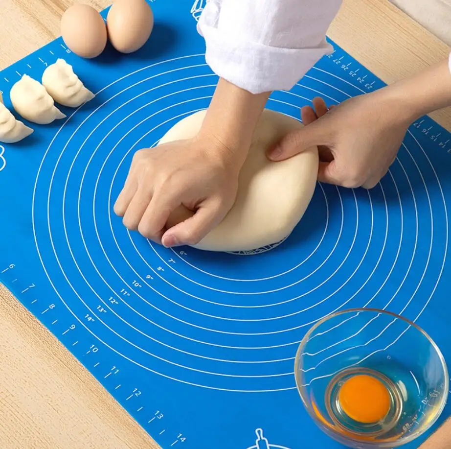 

Silicone Kitchen Kneading Dough Mat Cookie Cake Baking Mat Tools Thick Non-stick Rolling Mats Pastry Accessories Sheet Pads