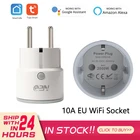 Розетка с Wi-Fi, умная розетка с дистанционным управлением через приложение, работает с Alexa Google Assistant Tuya, 3 шт.