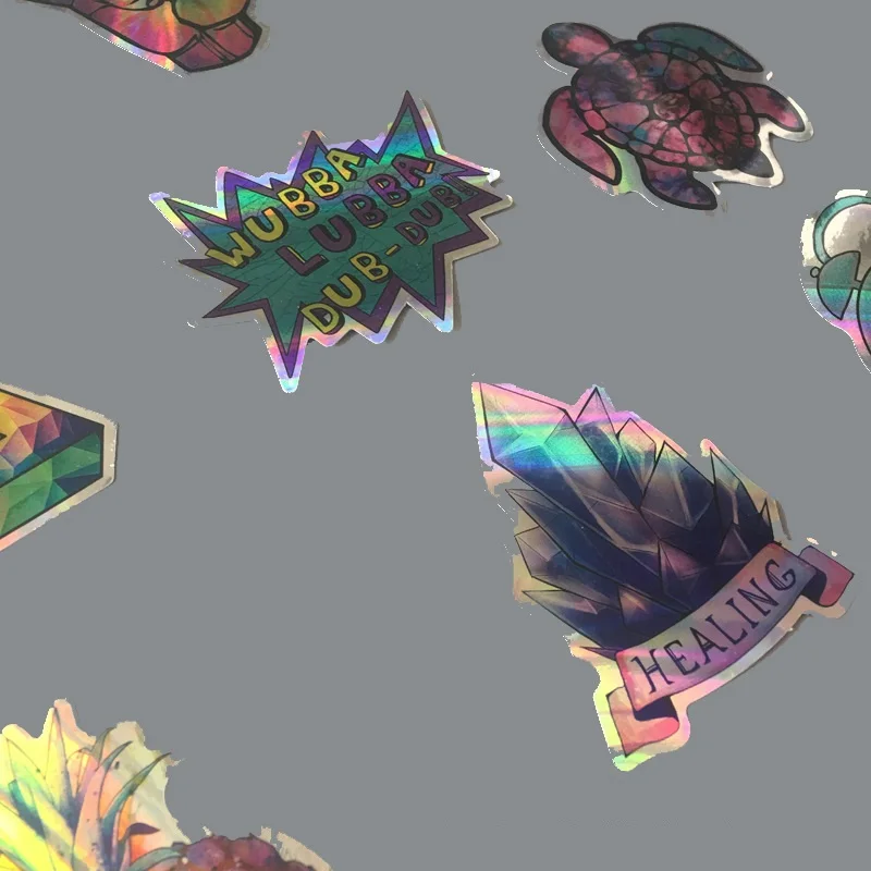 

20Pcs/set Super Flash Sticker Set Waterproof Car Sticker Cartoon Trolley Case Skateboard Tablet Phone Decoration Alien Sticker
