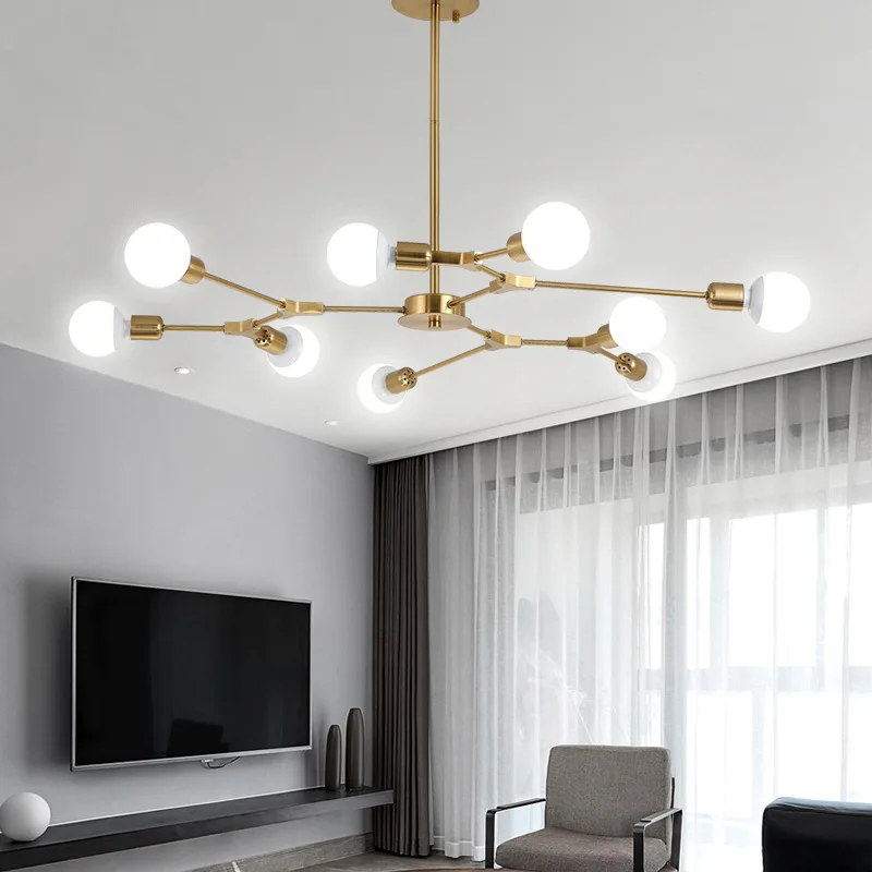 Волшебные фасоли молекулярные фойе люстры в форме дерева Креативный дизайн