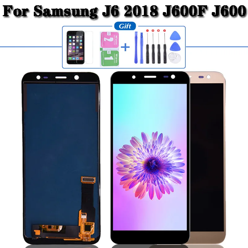 ЖК дисплей и сенсорная стеклянная панель в сборе для Samsung Galaxy J6 2018 J600 J600F J600Y с