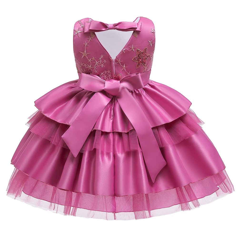 Fashion Lace Wedding party Children Dresses for girls Open back Beading Flower Kids Christmas Party Dress Baby Girl | Детская одежда и