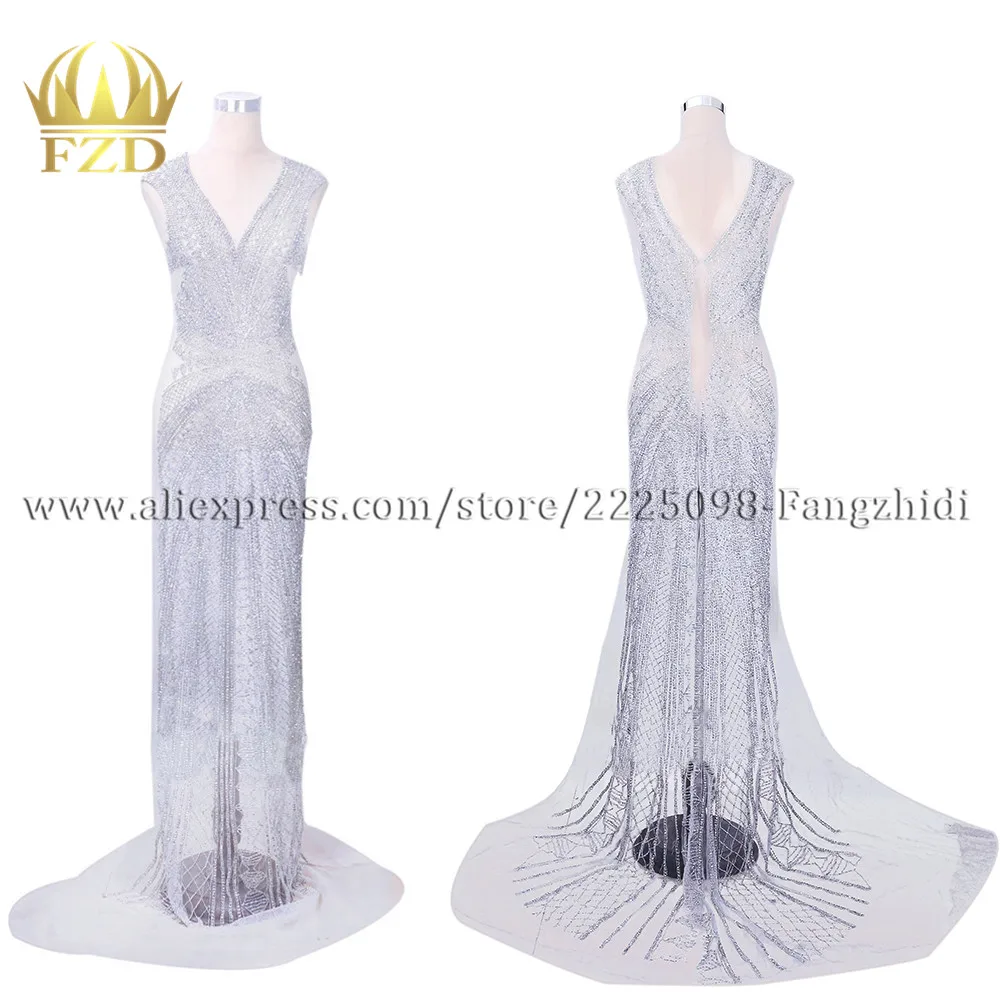 

FZD 1 комплект длинные нашивки на корсет ручная работа пришить Серый Кристалл свадебное платье патч боди аппликация для шоу пошив костюма DIY