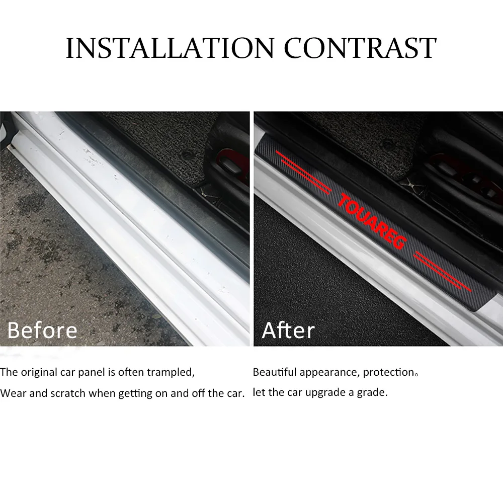 4 шт. для Volkswagen VW Touareg 2013 2014 2015 2016 2019 2018 2017 Rline R Line Автомобильная Накладка на порог