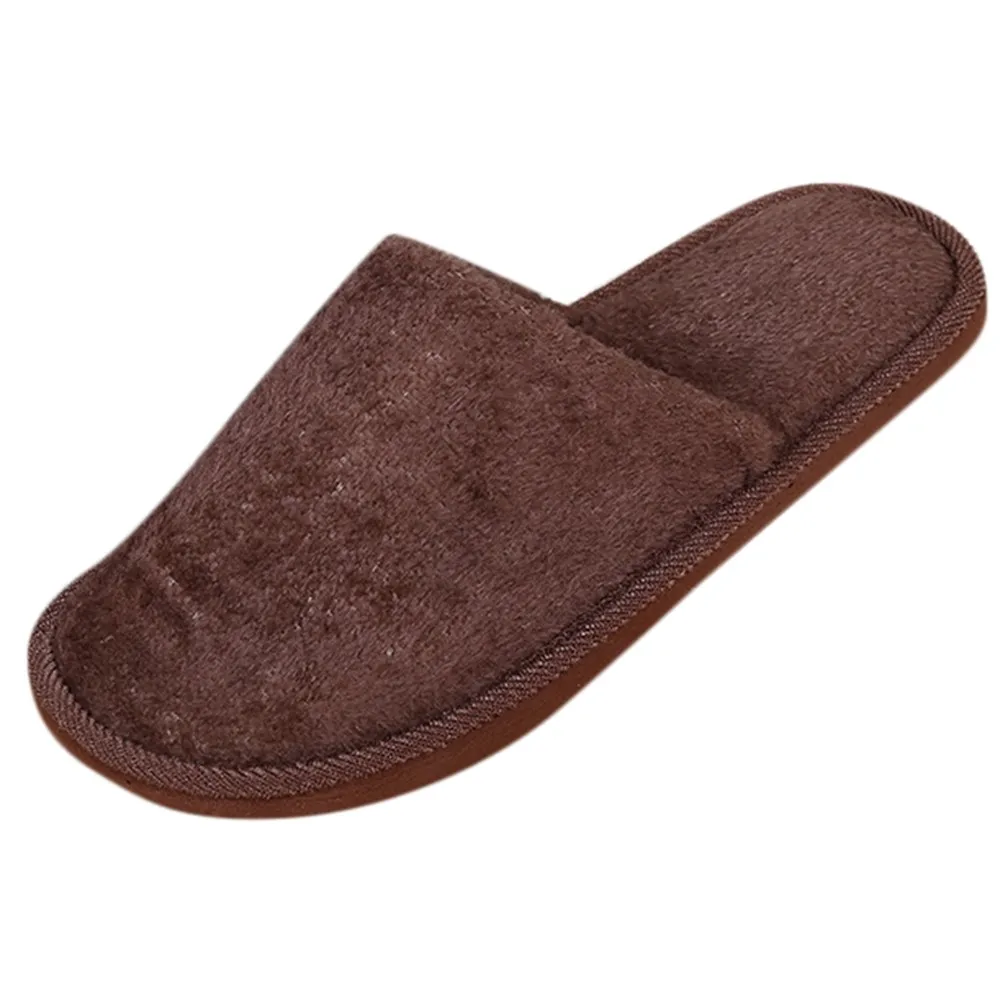 

New Winter Warm Cotton Slippers 2020 Fashion Men Plush Soft Slippers Home Bathroom Warm Slides Non-slip Shoes Plus Size FN55