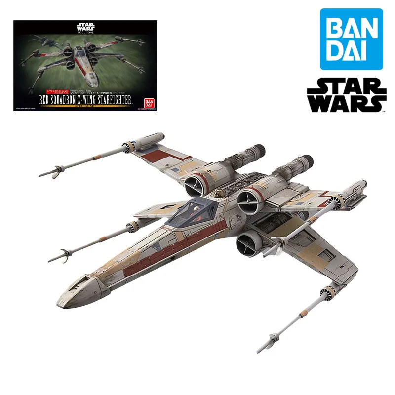 

Фигурки героев аниме Bandai, Звездные войны, красная эскадрилья, X-Wing, Звездный истребитель, сборка 1/72, Коллекционная модель, игрушки, подарки на...