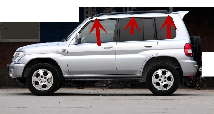 5-дверная версия Полка на крышу без рисования для Pajero Pinin полка Montero Io черная