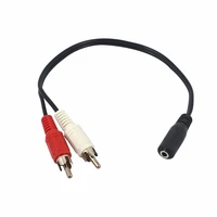 3 5mm audio cable stereo female to 2rca male aux audio cable 2 rca y adapter for dvd tv vcr to headphone amplifier speaker jack