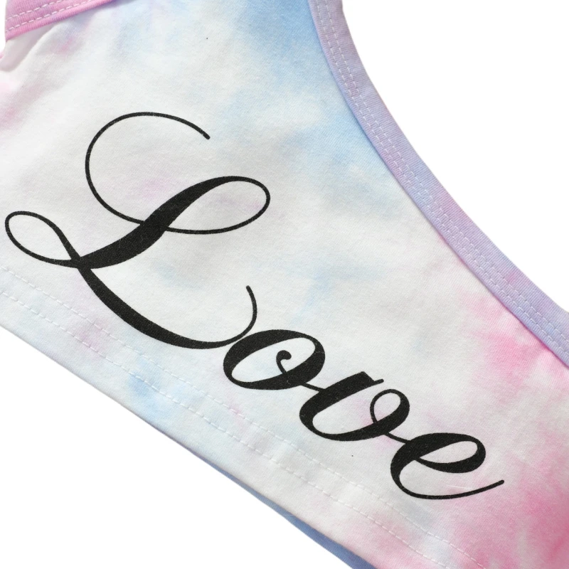 

Summer Baby Girls tie-dyed Clothing Set Infant Single Shoulder Crop Tops Shorts Baby Clothing Outftis 0-18M