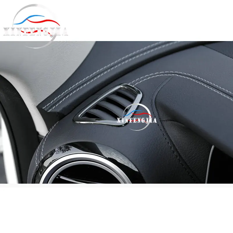 

For Mercedes-Benz E Class W213 2017-2019 2x Black Center Instrument Upper Air Outlet Cover Trim