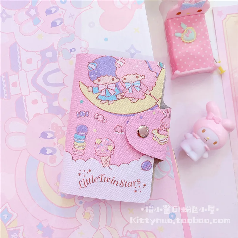 1 шт. прекрасный мультфильм Мелодия Cinnamoroll кредитный держатель для карт для женщин дорожные карты Кошелек из искусственной кожи Пряжка Бизнес ID держатель для карт s