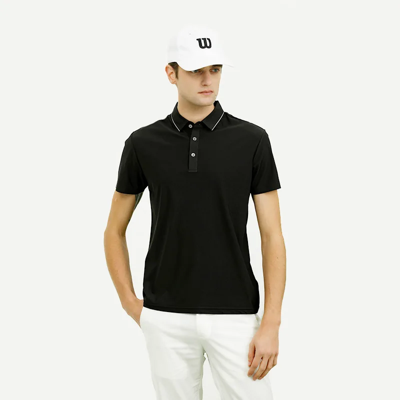 

Custom Golf T-shirt High-end Plain Elastic Nylon Men's Short-Sleeved T-Shirt