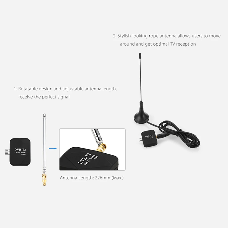 Популярный портативный USB DVB-T/T2 ТВ-тюнер приемник-ключ для смартфона Android |