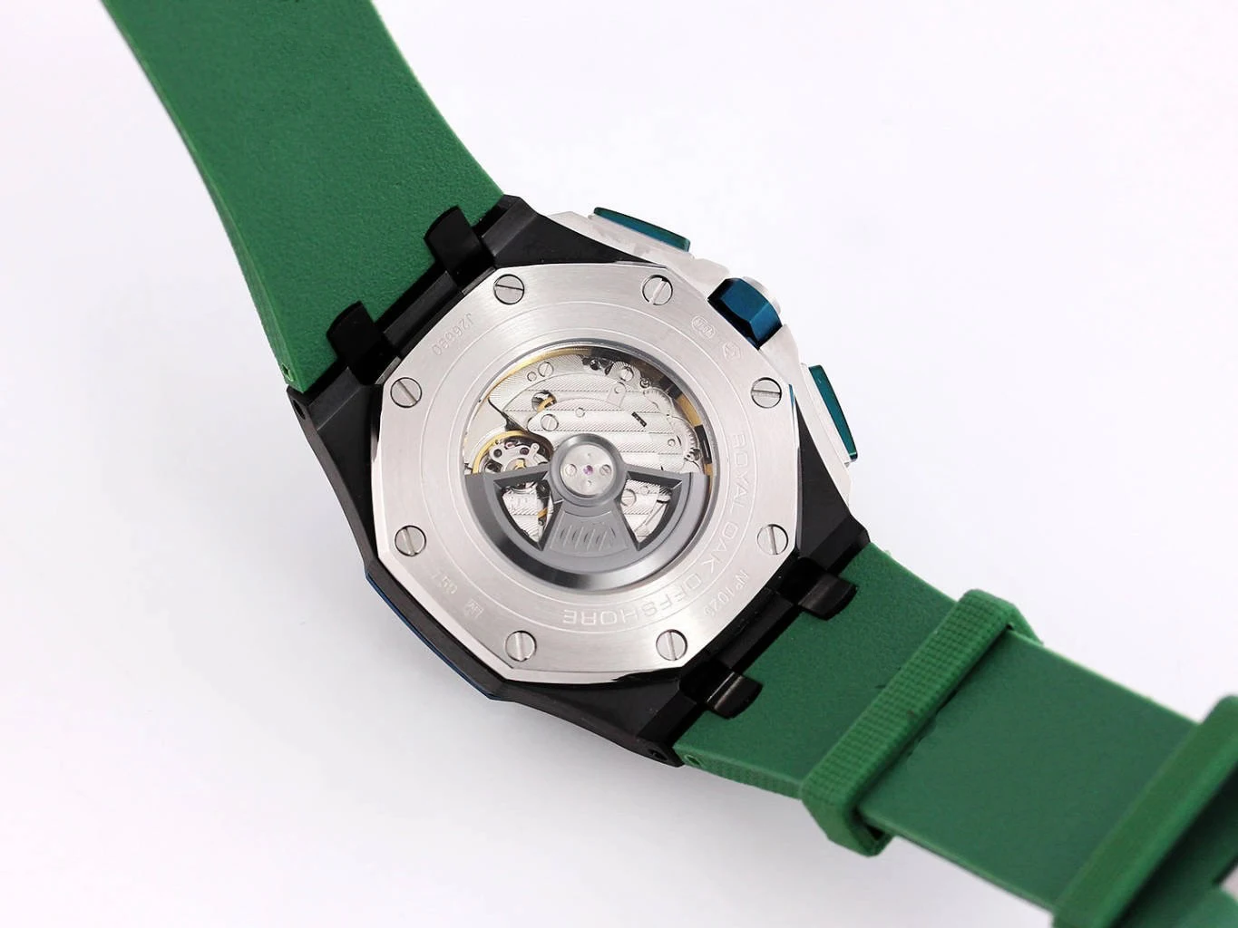 

Luxury Brand New Stainless Steel Mens Watch Green Blue Bezel Automatic Mechanical Rubber Glass Back Sport Sapphire Watches