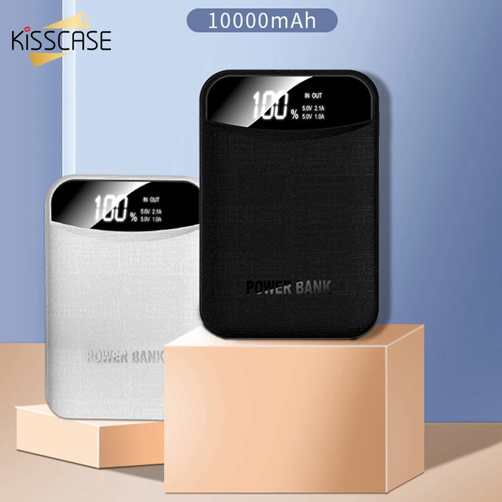 KISSCASE, универсальный внешний аккумулятор, зарядное устройство, два порта usb, 10000 мА/ч, для iPhone 11 Pro Max, XR X, внешний аккумулятор, внешний аккумулятор