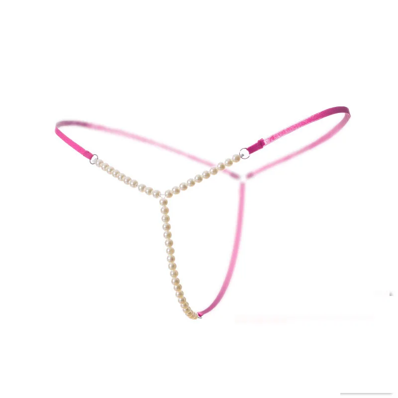 Сексуальное нижнее белье женские кружевные трусики стринги с жемчужной