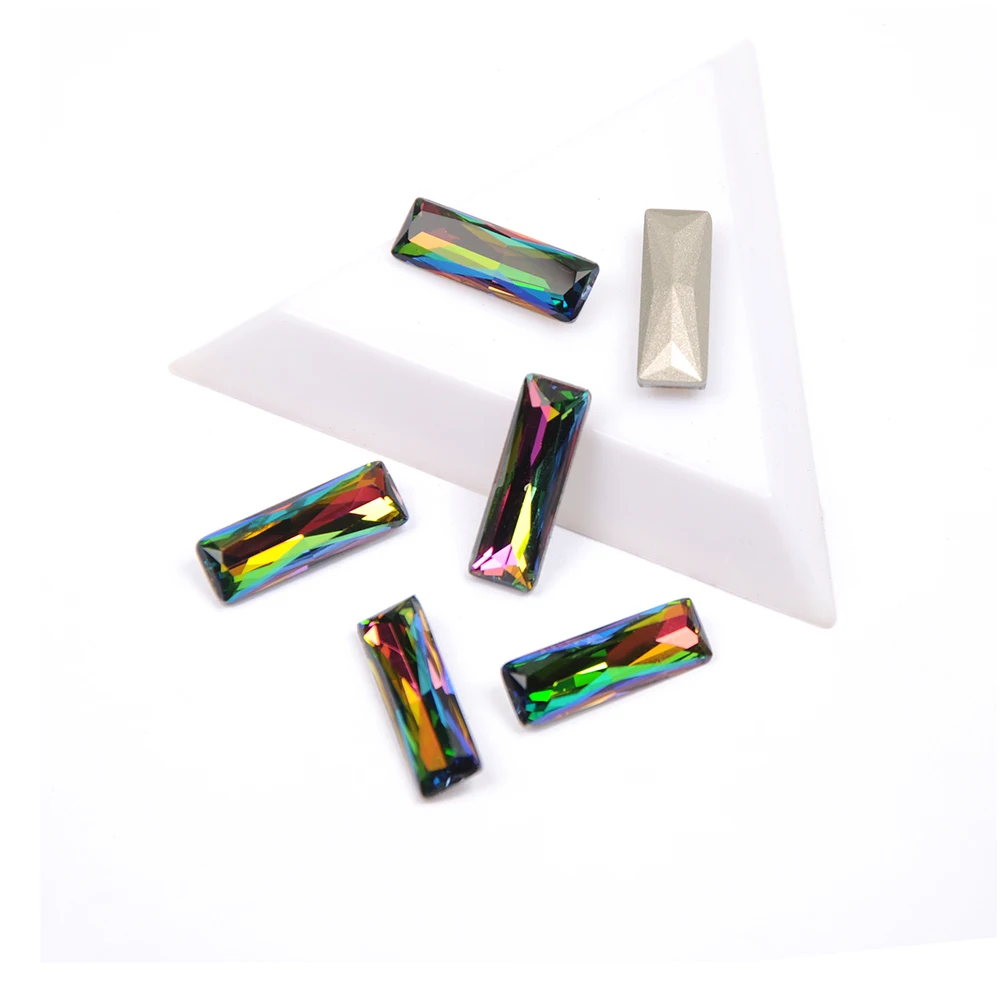 Популярные стеклянные стразы CTPA3bl 4547 K9 s Princess в форме багета VM Color Loose Стразы для 3D украшения ногтей своими руками