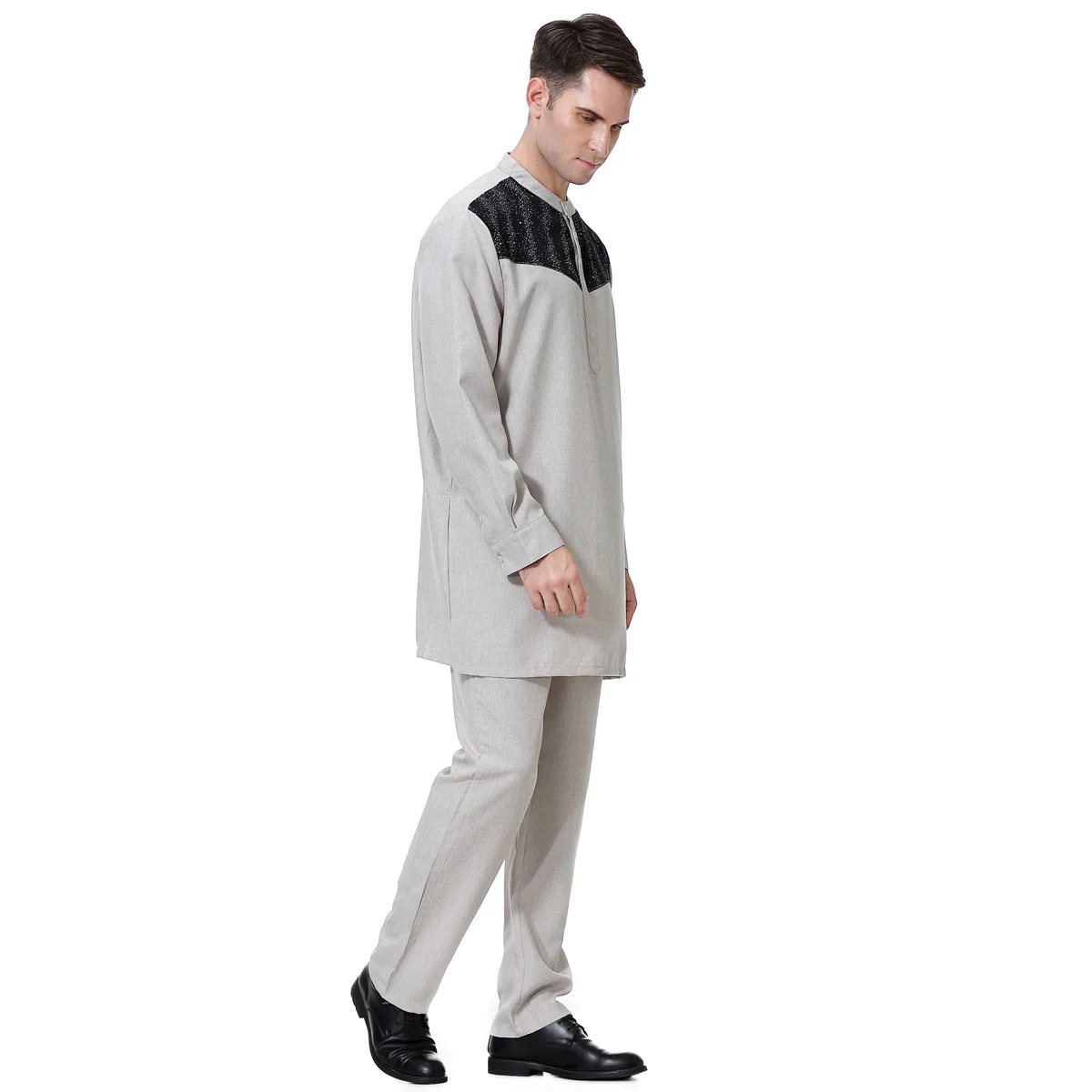 Muslim Clothing for Men Ropa Arabe Hombre Islam Djellaba Man O Neck Caftan Homme Abito Uomo Jubba Thobe Abaya Lam Pakistan Robe